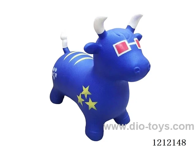 Inflatable painted glasses cow