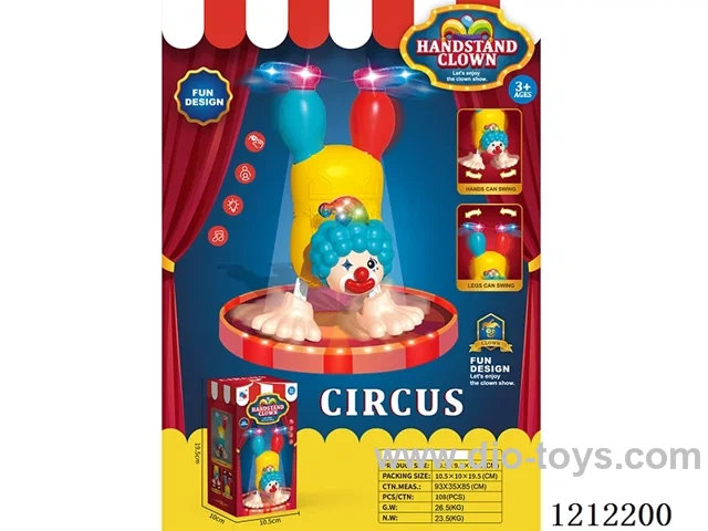 B/O dancing clown W L/M 3 colors mixed in 3*AAA not included.