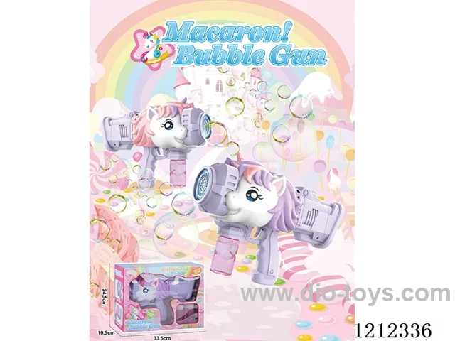 Unicorn automatic bubble gun with light 2-color mixed