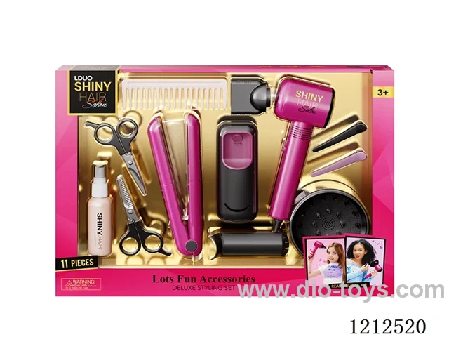 Hairdressing set+light and sound (11PCS)(3*AAA+2*AAA not included)