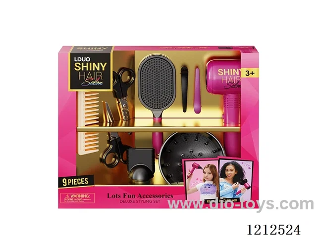 Hairdressing set+sound (9PCS)(3*AAA not included)
