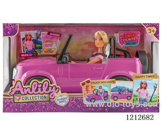 11.5-inch solid body Barbie +off-road vehicle(brown skin)