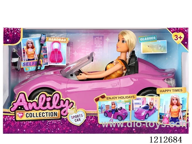 11.5-inch solid body Barbie +car(brown skin)