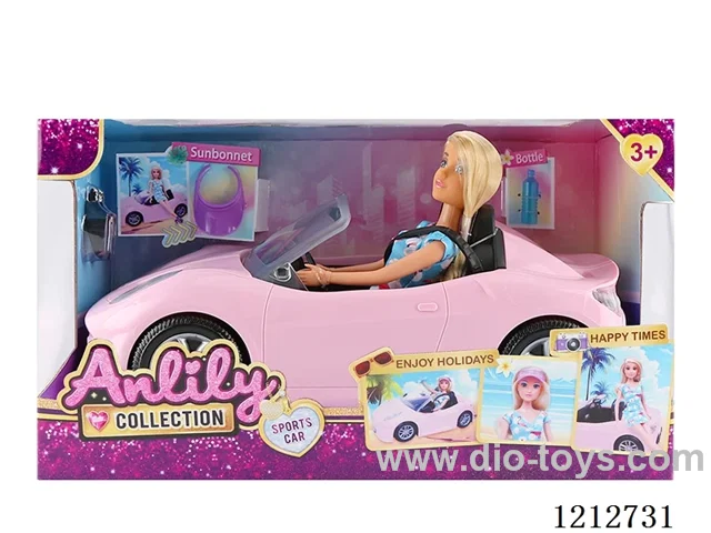 11.5-inch solid body Barbie +car(brown skin)