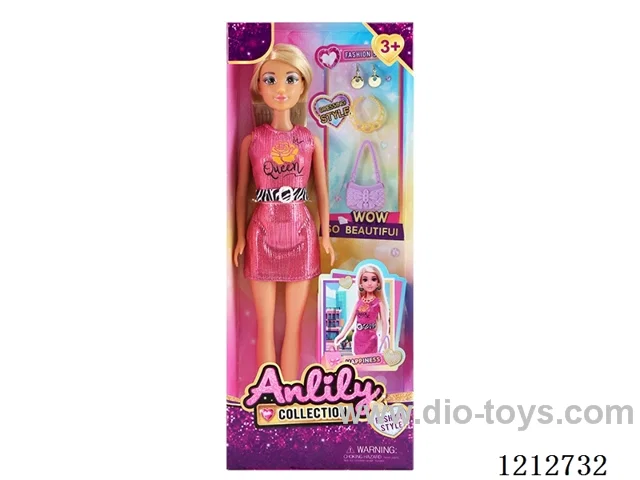 11.5-inch solid body Barbie +car(brown skin)