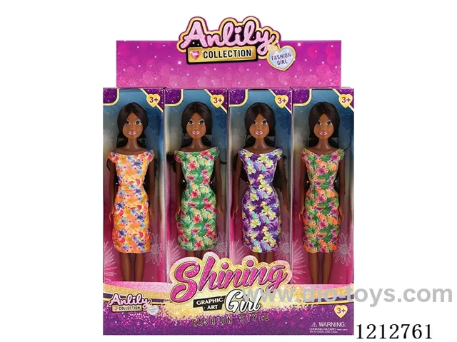 11.5-inch solid body Barbie (dark skin)12PCS