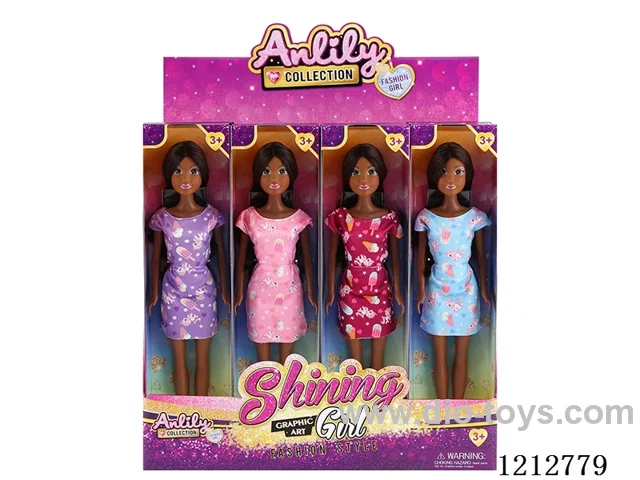 11.5-inch solid body Barbie (dark skin)12PCS