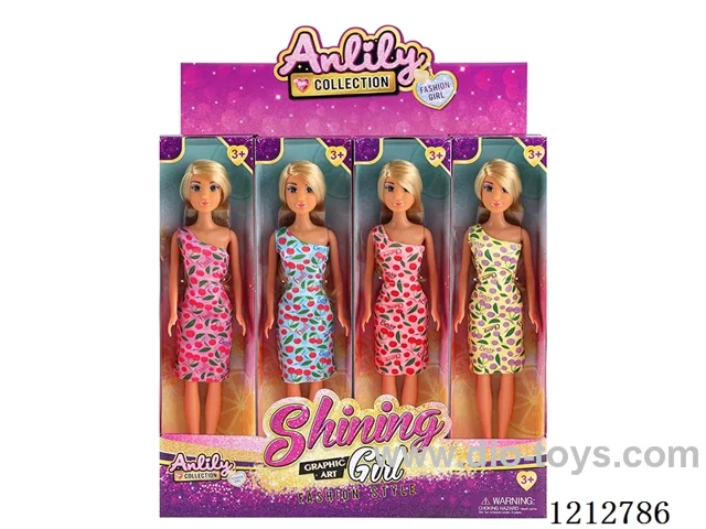 11.5-inch solid body Barbie (brown skin)12PCS
