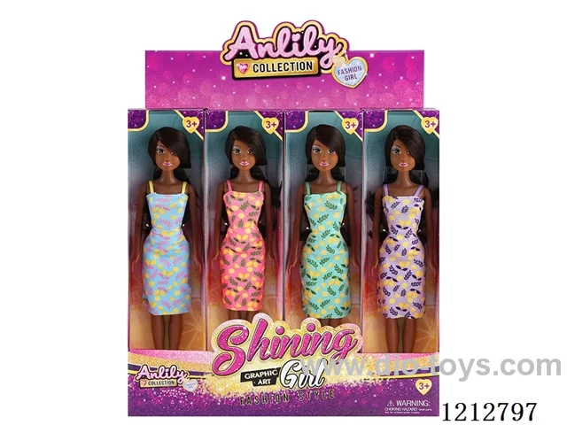 11.5-inch solid body Barbie (dark skin)12PCS