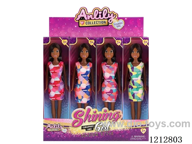11.5-inch solid body Barbie (dark skin)12PCS