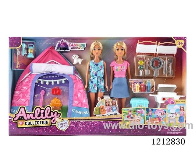 11.5-inch solid body Barbie Tent set (without doll)(brown skin)