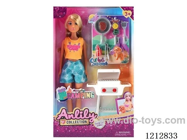 11.5-inch solid body Barbie Barbecue Set(brown skin)