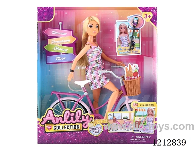 11.5-inch solid body Barbie +bicycles(brown skin)