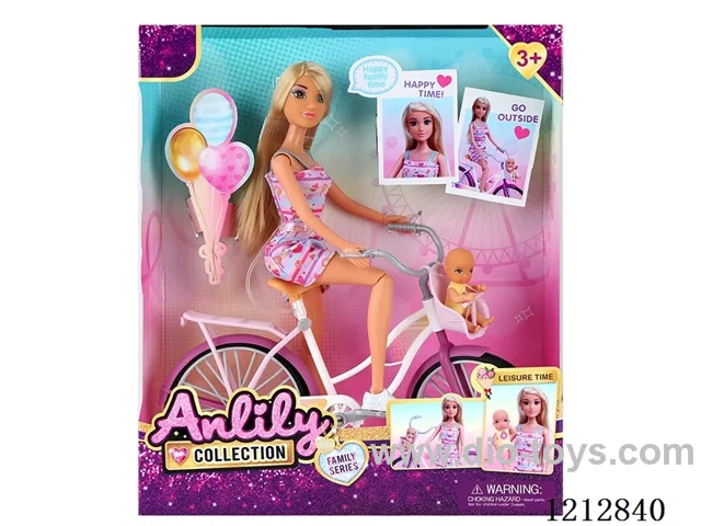 11.5-inch solid body Barbie +bicycles(brown skin)