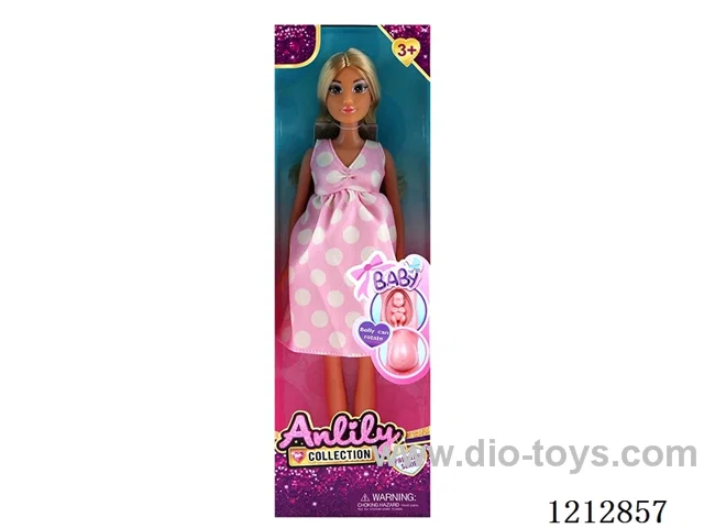 11.5 inch solid body maternity doll(brown skin)