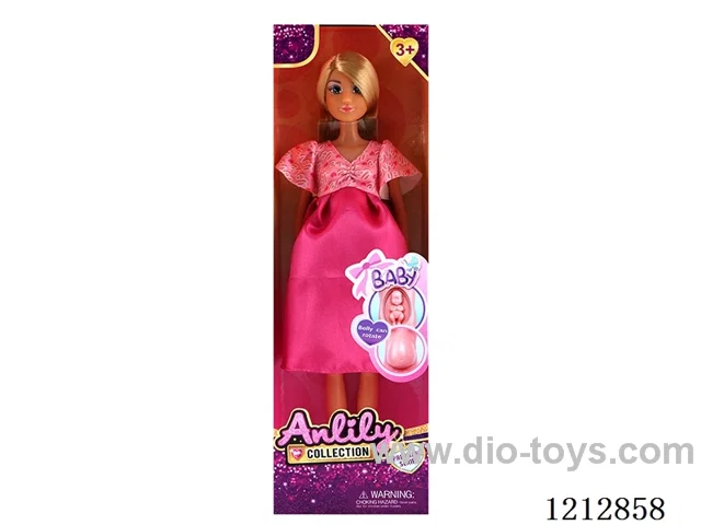 11.5 inch solid body maternity doll(brown skin)