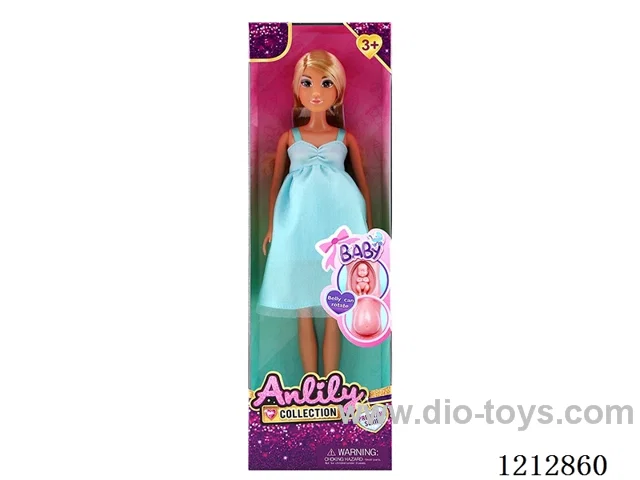 11.5 inch solid body maternity doll(brown skin)