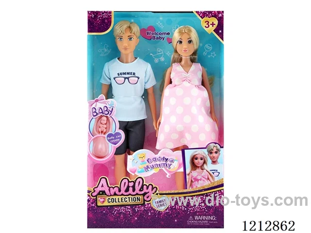 11.5 inch solid body maternity doll(brown skin)