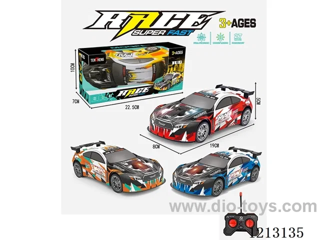 PVC car shell 4ch rc car (with light) does not include battery.
