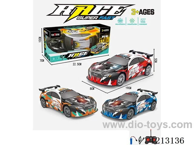 PVC car shell 4ch rc car (with light) contains battery.
