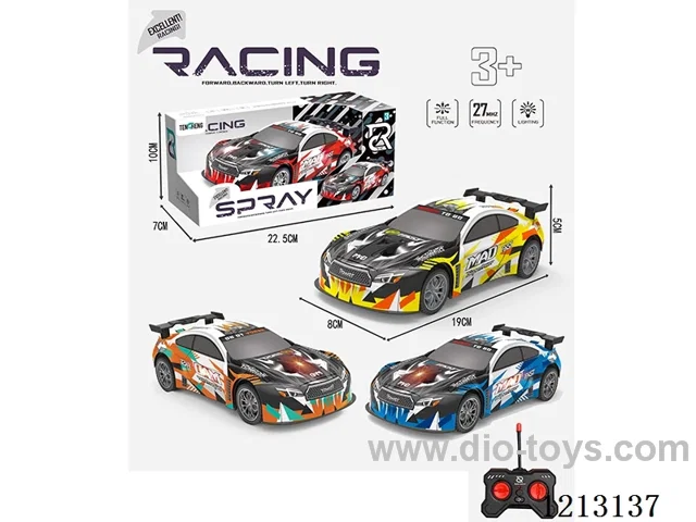 PVC car shell 4ch rc car (with light) does not include battery.