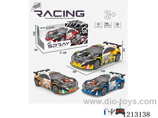 PVC car shell 4ch rc car (with light) contains battery.