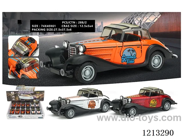 1:32 Alloy Vehicle Model-Classic Car-open door pull back (12PCS)