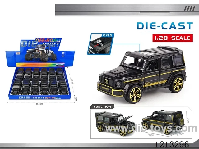 1:28 Alloy Car - Mercedes-Benz Big G Black Gold Edition - 5 door - pull back (12PCS)