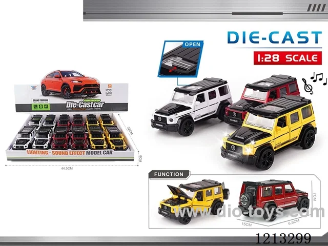 1:28 Alloy Car Model-Benz Big G- W L/M -Five Doors- pull back （12PCS)（included 3*AG3）
