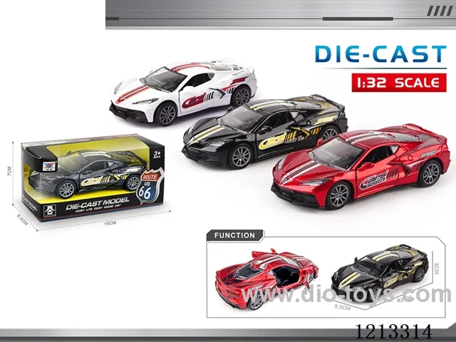 1:32 Alloy Cars - C8 - open door pull back (1PCS)