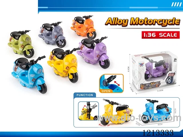 1:36 Alloy Motorcycle - Turtle - pull back (1PCS)
