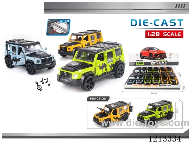 1:28 Alloy Vehicle Model - Big G Jungle Edition - W L/M 5-door - pull back (12PCS)（included 3*AG3）
