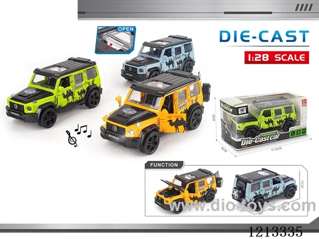 1:28 Alloy Vehicle Model - Big G Jungle Edition - W L/M 5-door - pull back (1PCS)（included 3*AG3）