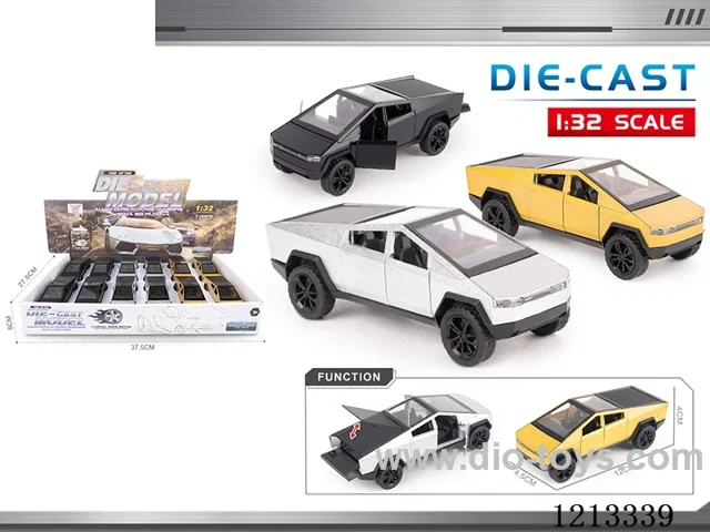 1:32 Alloy Car Model-Tesla Pickup-Triple Door pull back （12PCS）