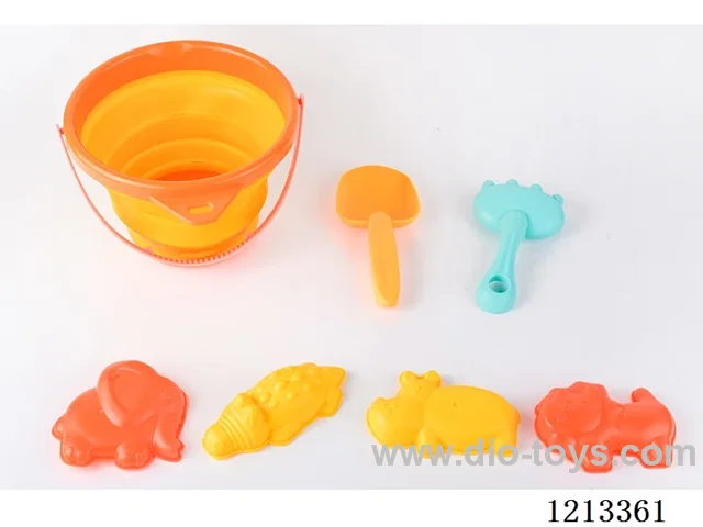 Beach Folding Bucket Set(2 colors random) 7PCS