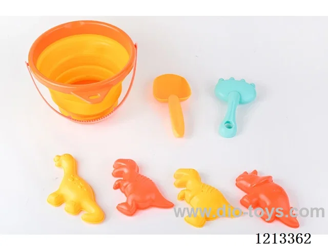 Beach Folding Bucket Set(2 colors random) 7PCS