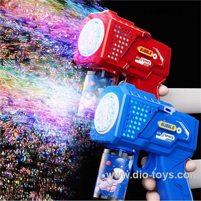 10-HOLE AUTOMATIC AIRPLANE BUBBLE GUN WITH NO MUSIC AND A BOTTLE OF BUBBLE WATER (4*AA WITHOUT ELECTRICITY) IN COLOR BOX