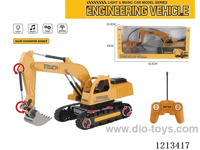 Alloy head 6ch RC engineering vehicle ( included battery + charger)