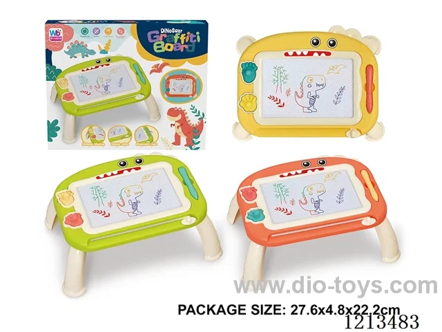 Dinosaur colored magnetic drawing board table