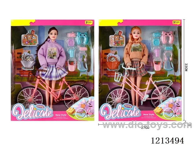 11-inch Barbie outdoor cycling