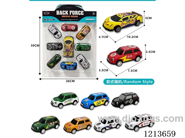8PCS pull back alloy graffiti car+1PCS pull back alloy graffiti car