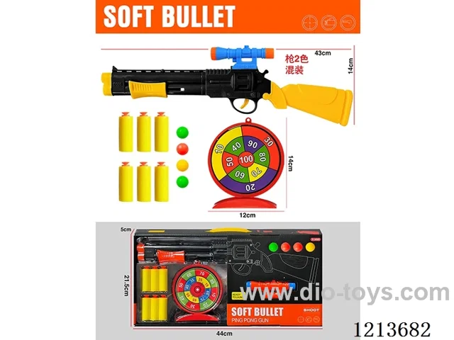 ping-pong soft bullet gun 2 colors mixed