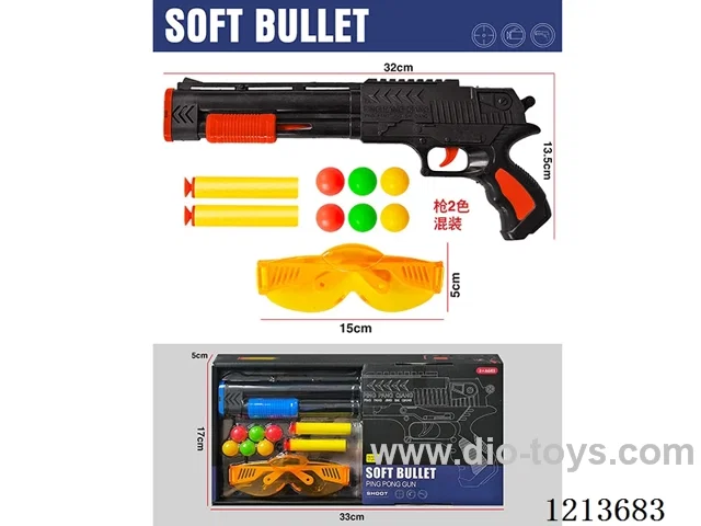 ping-pong soft bullet gun 2 colors mixed