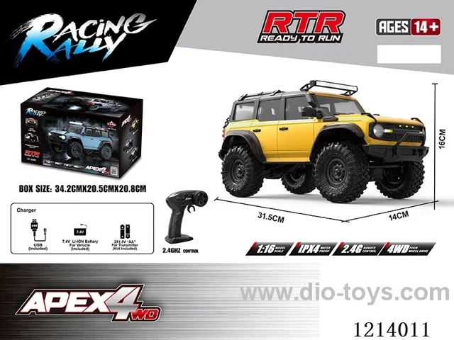 1:16 full scale rc model climbing car included battery