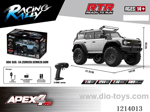 1:16 full scale rc model climbing car included battery