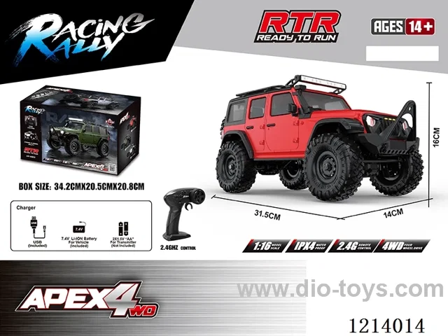 1:16 full scale rc model climbing car included battery