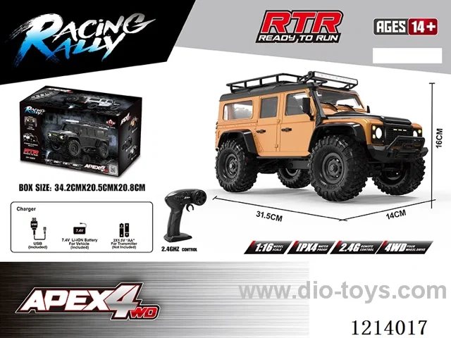 1:16 full scale rc model climbing car included battery