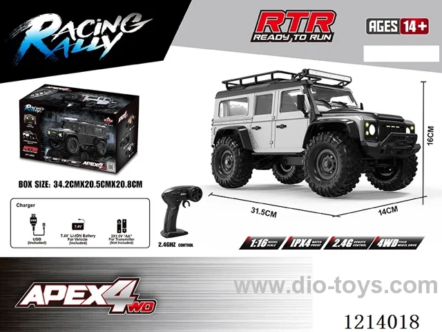 1:16 full scale rc model climbing car included battery