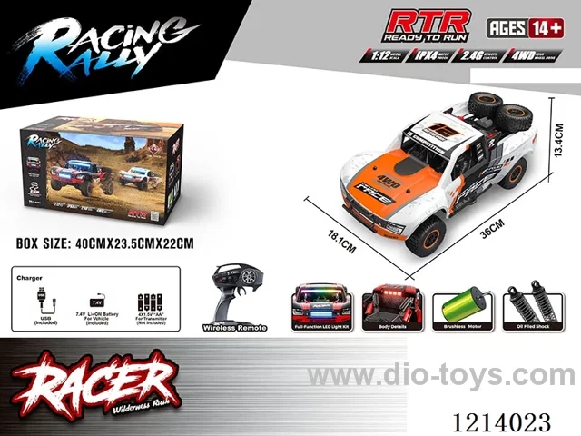 1:12 full scale rc 4WD short truck included battery