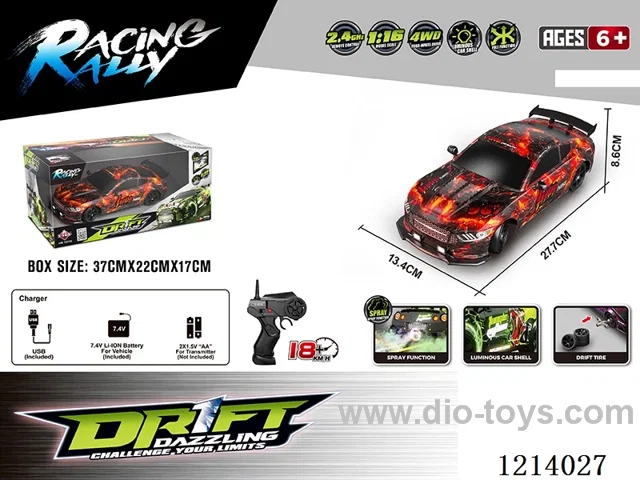 1:16 4WD rc car with light included battery